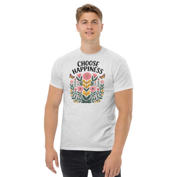 Choose Happiness Floral Design Unisex classic tee