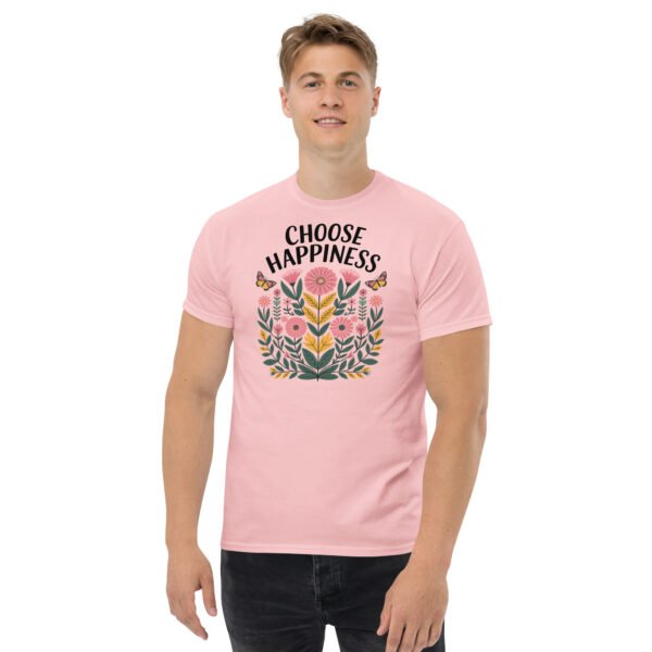 Choose Happiness Floral Design Unisex classic tee - Image 2