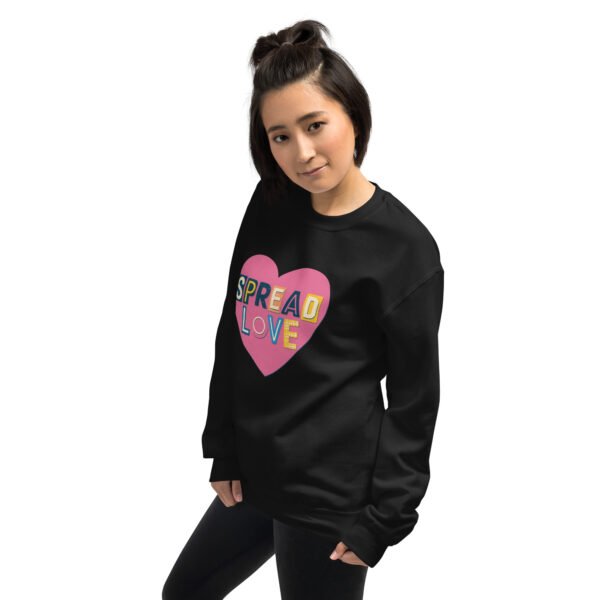 Spread Love Heart Design Unisex Sweatshirt - Image 4