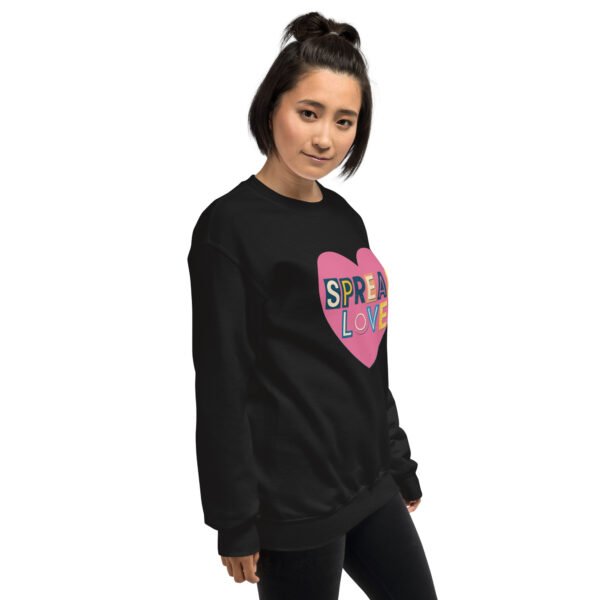 Spread Love Heart Design Unisex Sweatshirt - Image 6