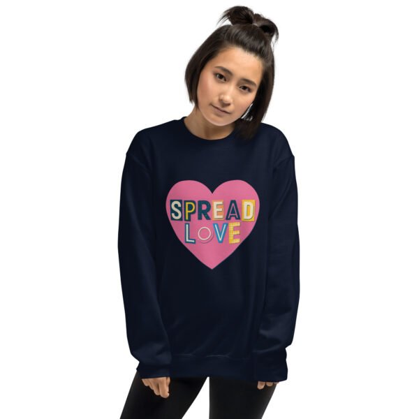 Spread Love Heart Design Unisex Sweatshirt - Image 7