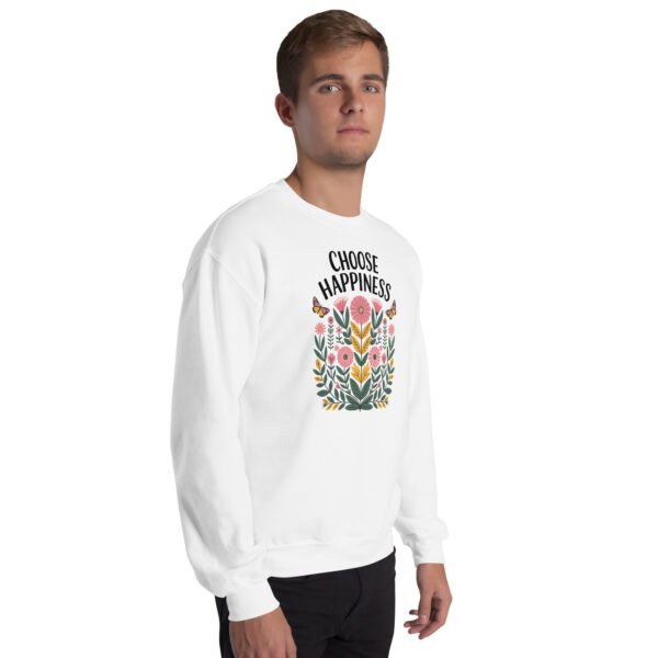 Choose Happiness Floral Design Unisex Sweatshirt - Image 24