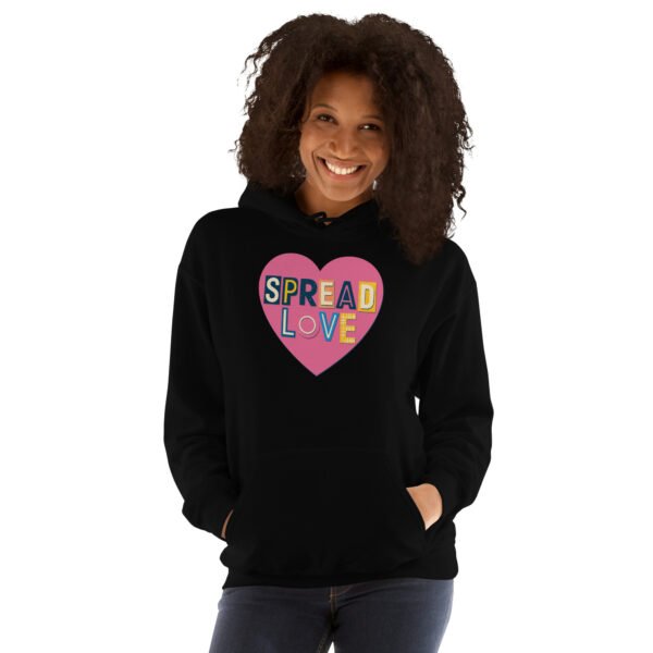 Spread Love Heart Design Unisex Hoodie
