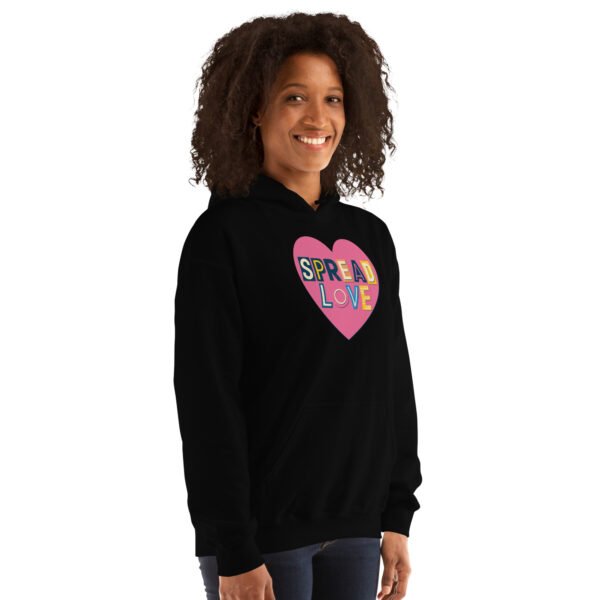 Spread Love Heart Design Unisex Hoodie - Image 6