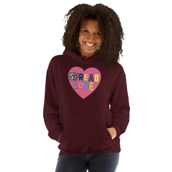 Spread Love Heart Design Unisex Hoodie - Image 13