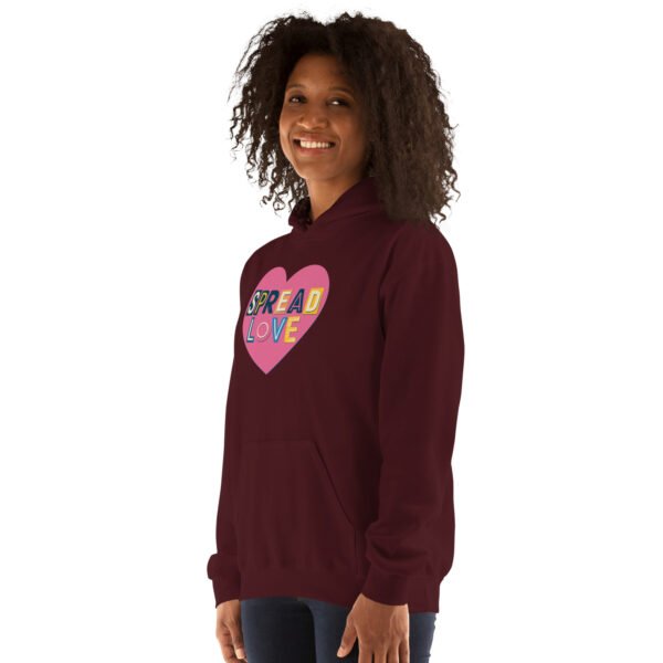 Spread Love Heart Design Unisex Hoodie - Image 16