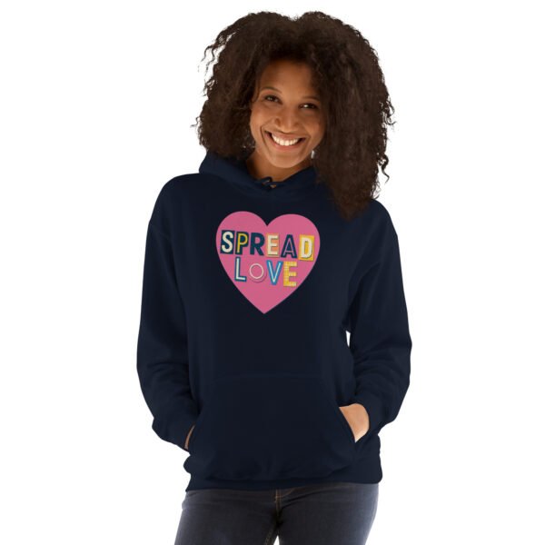 Spread Love Heart Design Unisex Hoodie - Image 7