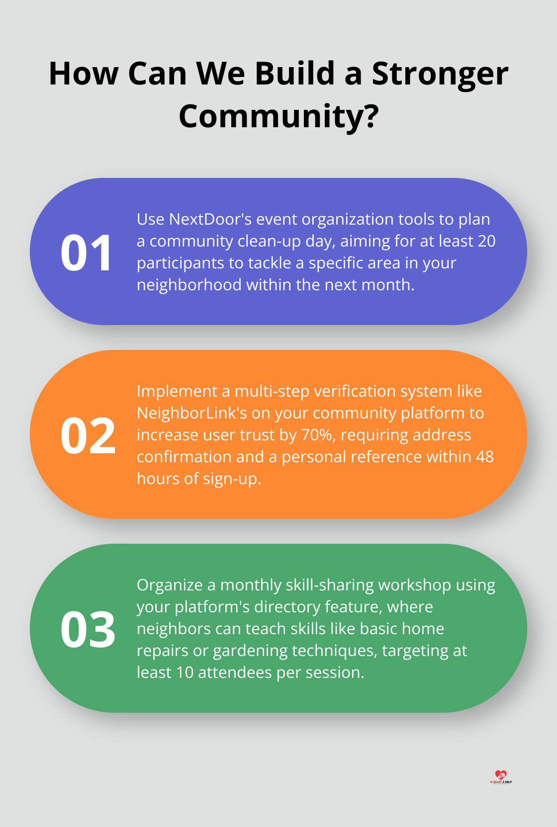 Infographic: How Can We Build a Stronger Community? - community matchmaking