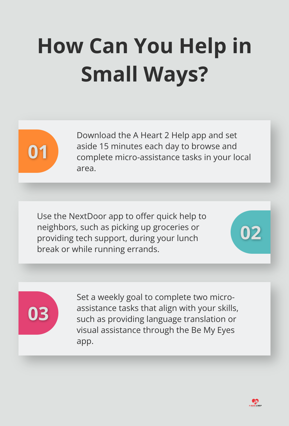 Infographic: How Can You Help in Small Ways?